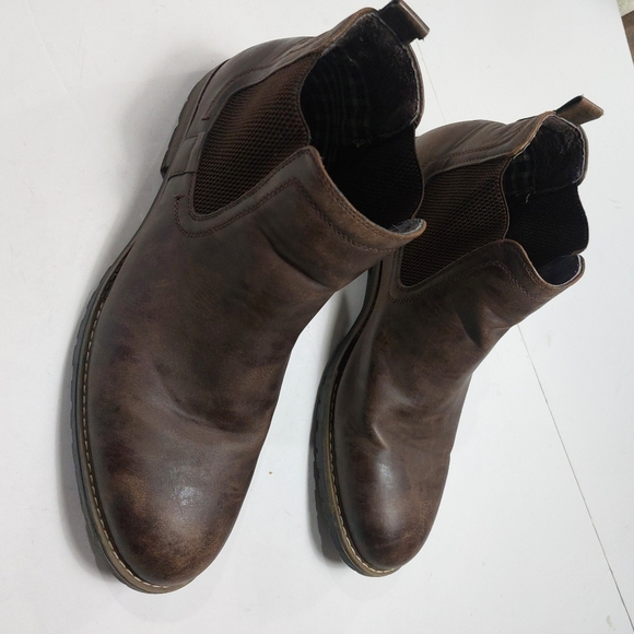 BRUNO MARC Men\'s Brown Leather Chelsea Boots size 12 main image 11